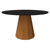 Mesa Isis 135X135Cm - Ypê/Preto - 1