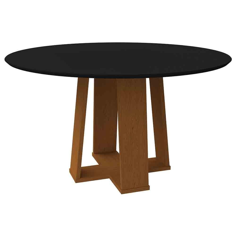 Mesa Isabela 135X135Cm - Ypê/Preto - 1