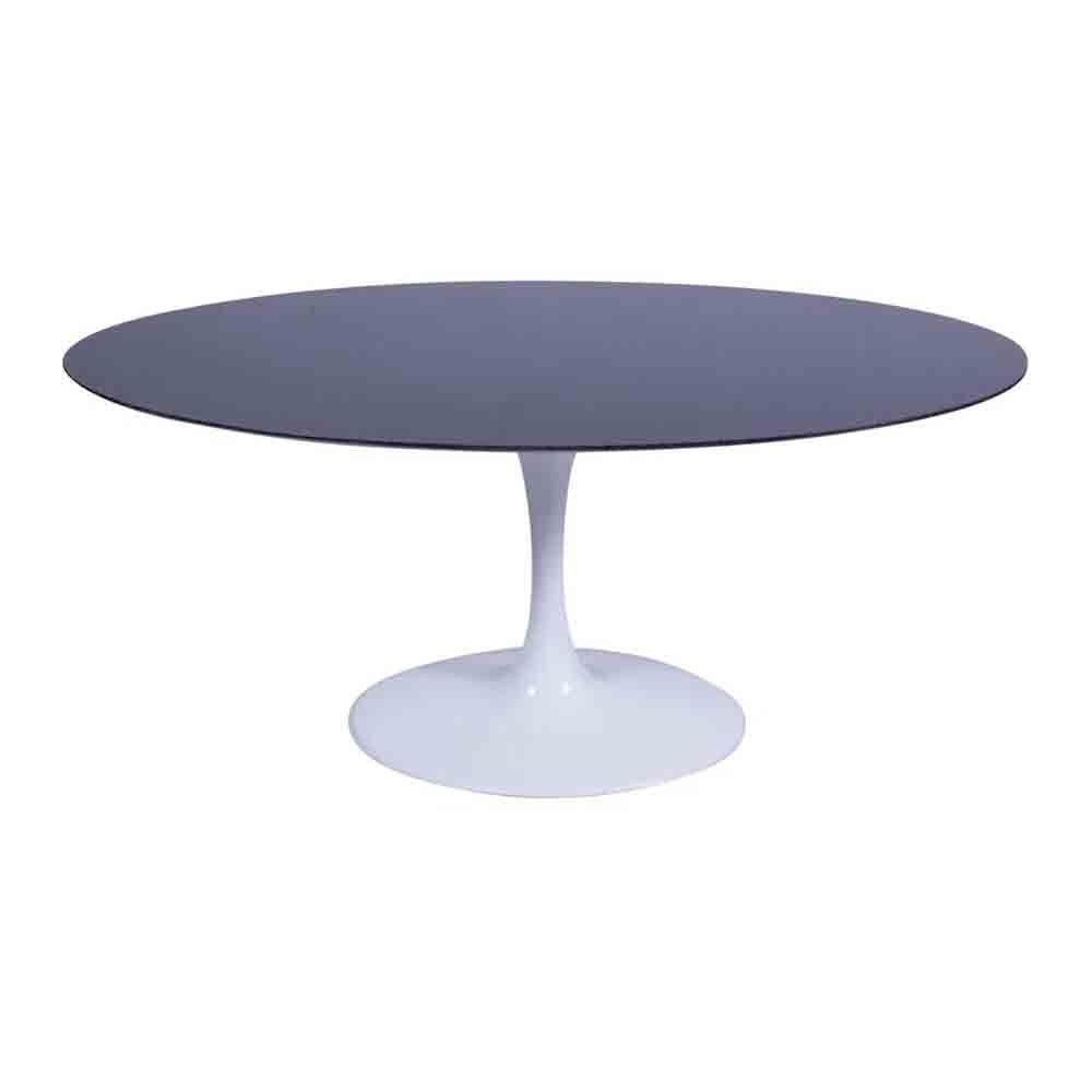Mesa Saarinen Oval São Gabriel 135x90cm - Base Branca - 1