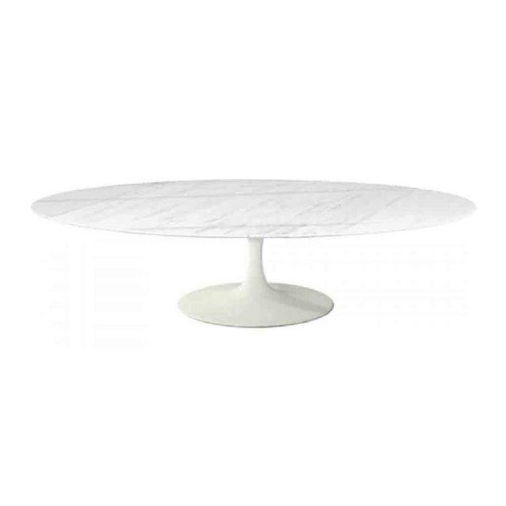 Mesa Saarinen Oval São Gabriel 135x90cm - Base Branca - 3