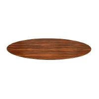 Mesa Saarinen Oval Pau Ferro 235x122cm - Base Branca - 2