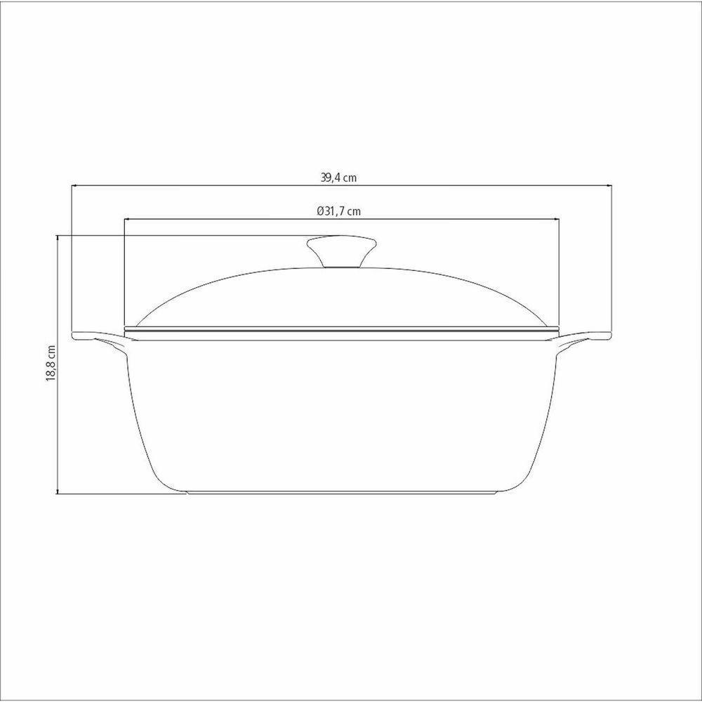 Panela Caçarola Lyon Azul 30cm Tramontina Forjada Antiaderente Starflon High Performance Elementar - 3