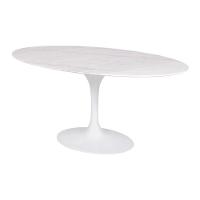 Mesa Saarinen Oval Espirito Santo 135x90cm - Base Branca - 1