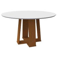 Mesa Isabela 135X135Cm - Ypê/Off White - 1