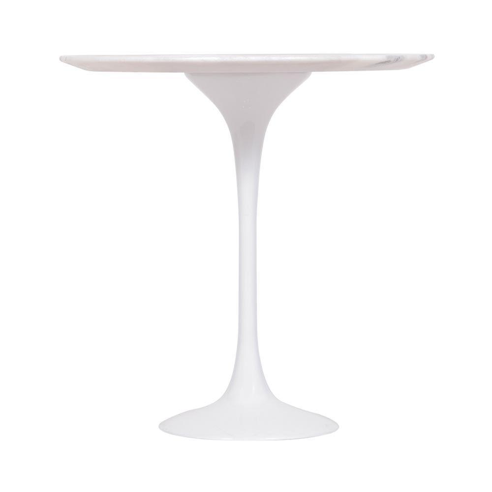 Mesa Lateral Oval Espírito Santo 57x38cm - Base Branca - 2