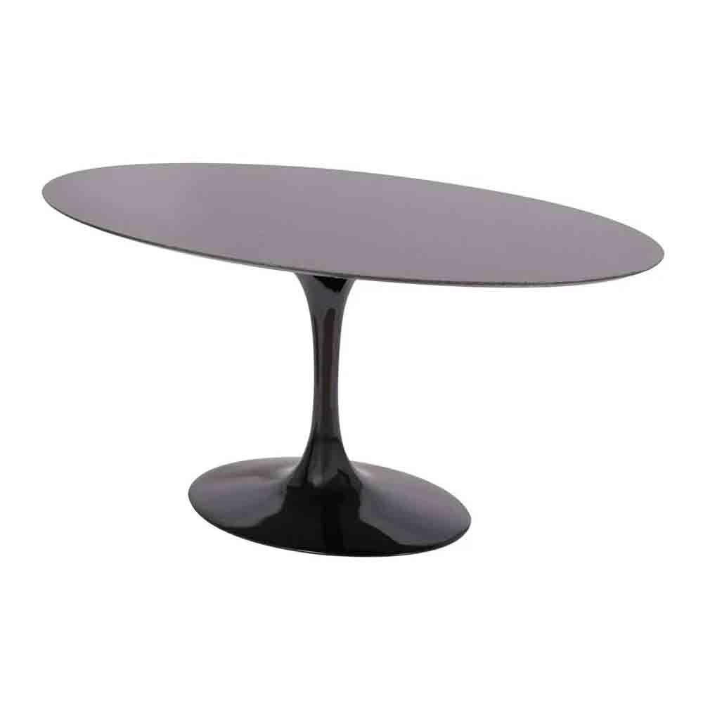 Mesa Saarinen Oval São Gabriel 135x90cm - Base Preta - 1