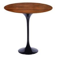 Mesa Saarinen Lateral Pau Ferro 51cm - Base Preta - 1