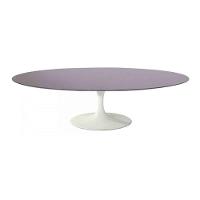 Mesa Saarinen Oval Centro São Gabriel 135x90cm - Base Branca - 1