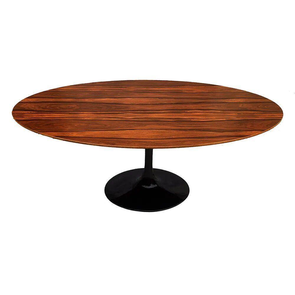Mesa Saarinen Oval Pau Ferro 135x90cm - Base Preta - 1