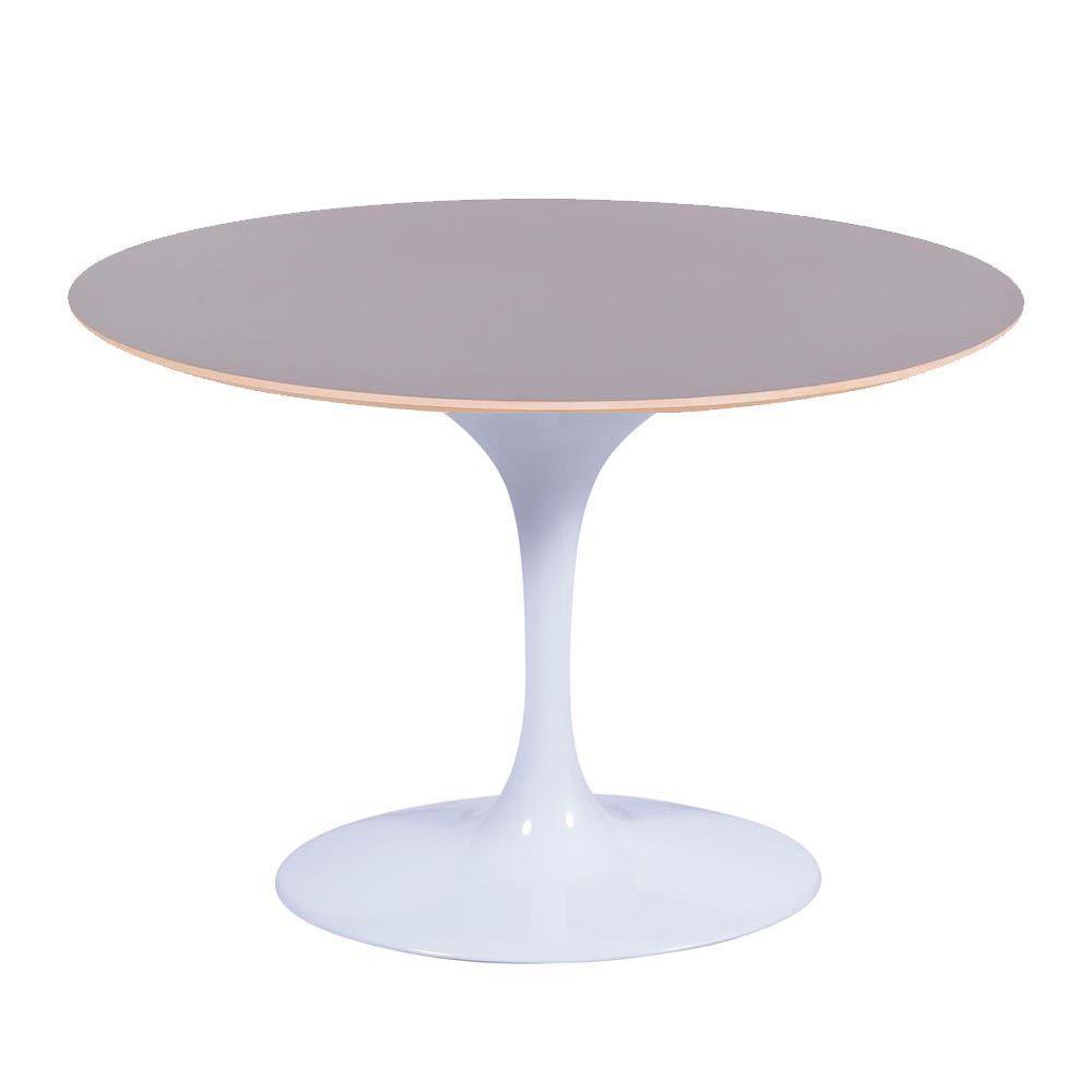 Mesa Saarinen Oval Fórmica Preta 198x122cm - Base Branca - 1