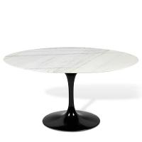 Mesa Saarinen Oval Espírito Santo 160x90cm - Base Preta - 1