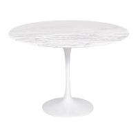 Mesa Saarinen Redonda Espírito Santo 100cm - Base Branca - 1