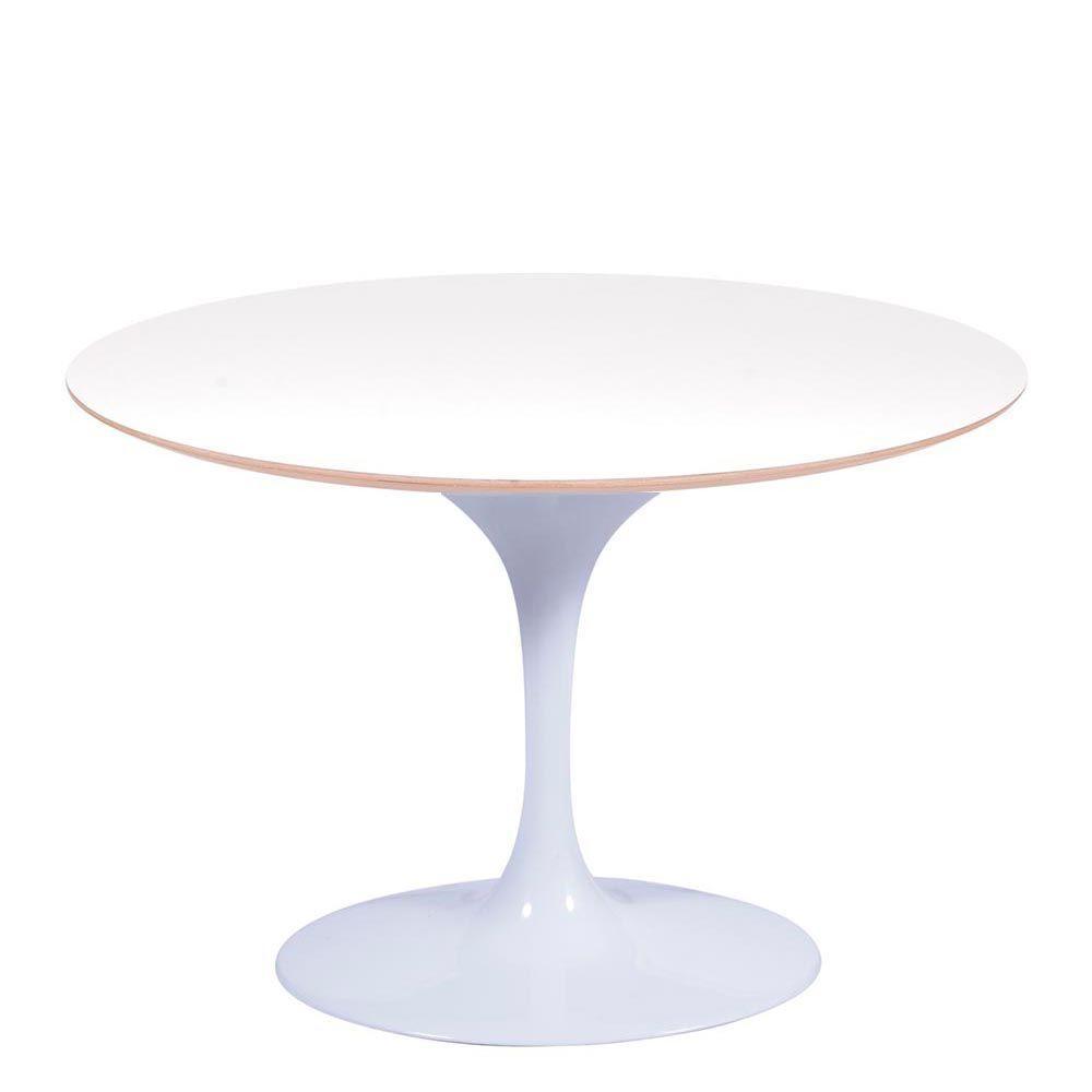 Mesa Saarinen Oval Fórmica Branca 235x122cm - Base Branca - 1