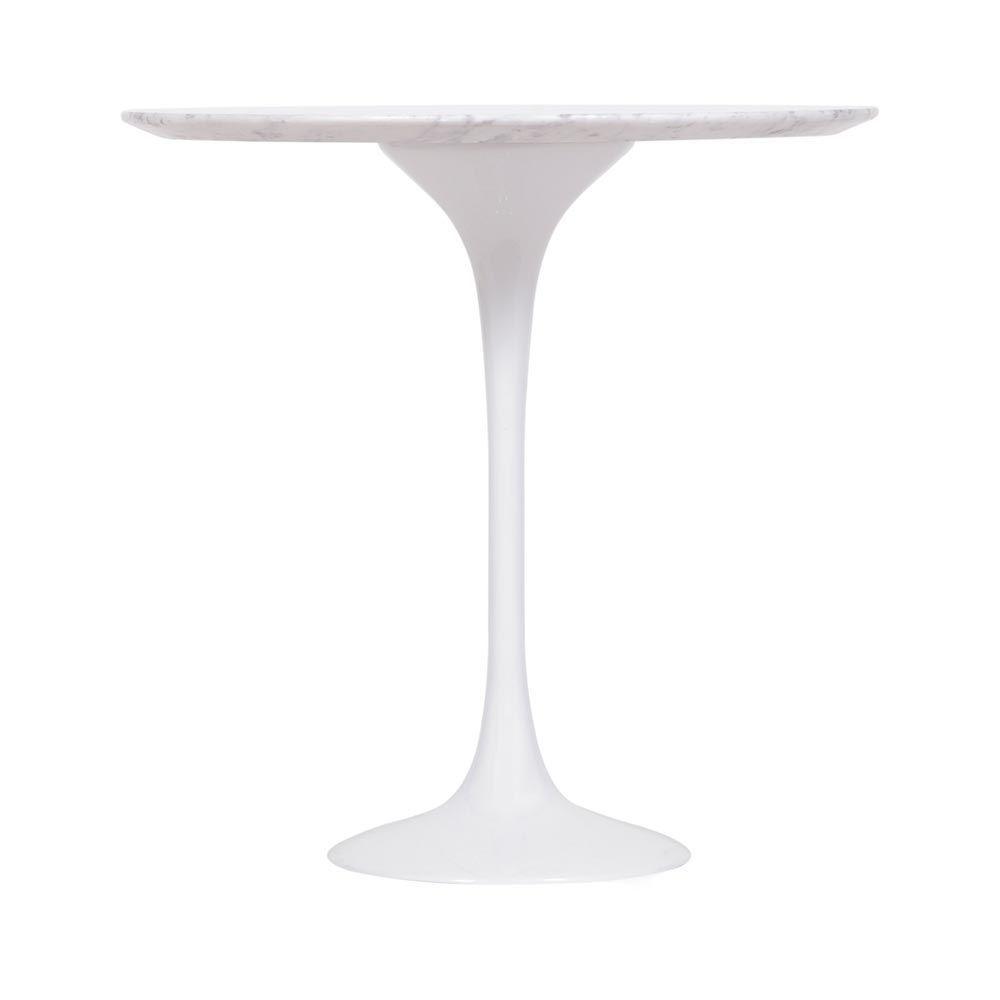 Mesa Saarinen Lateral Carrara 51cm - Base Branca - 2