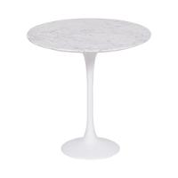 Mesa Saarinen Lateral Carrara 51cm - Base Branca - 1