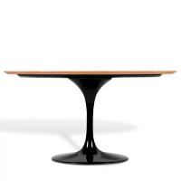 Mesa Saarinen Oval Freijó 244x137cm - Base Preta - 3
