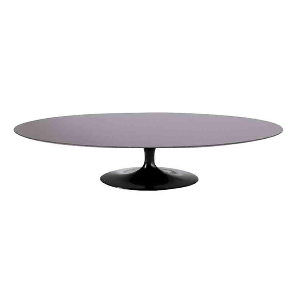 Mesa Saarinen Oval Centro São Gabriel 120x80cm - Base Preta - 1