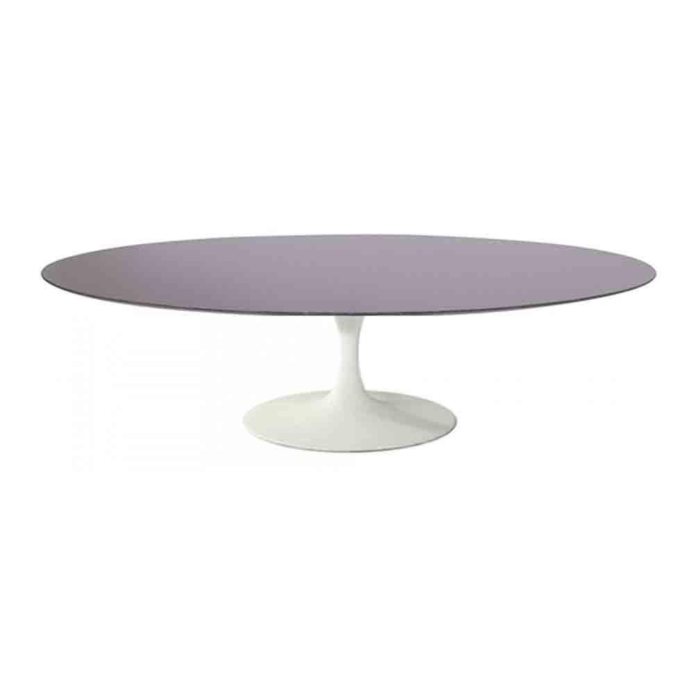 Mesa Saarinen Oval Centro São Gabriel 120x80cm - Base Branca - 1