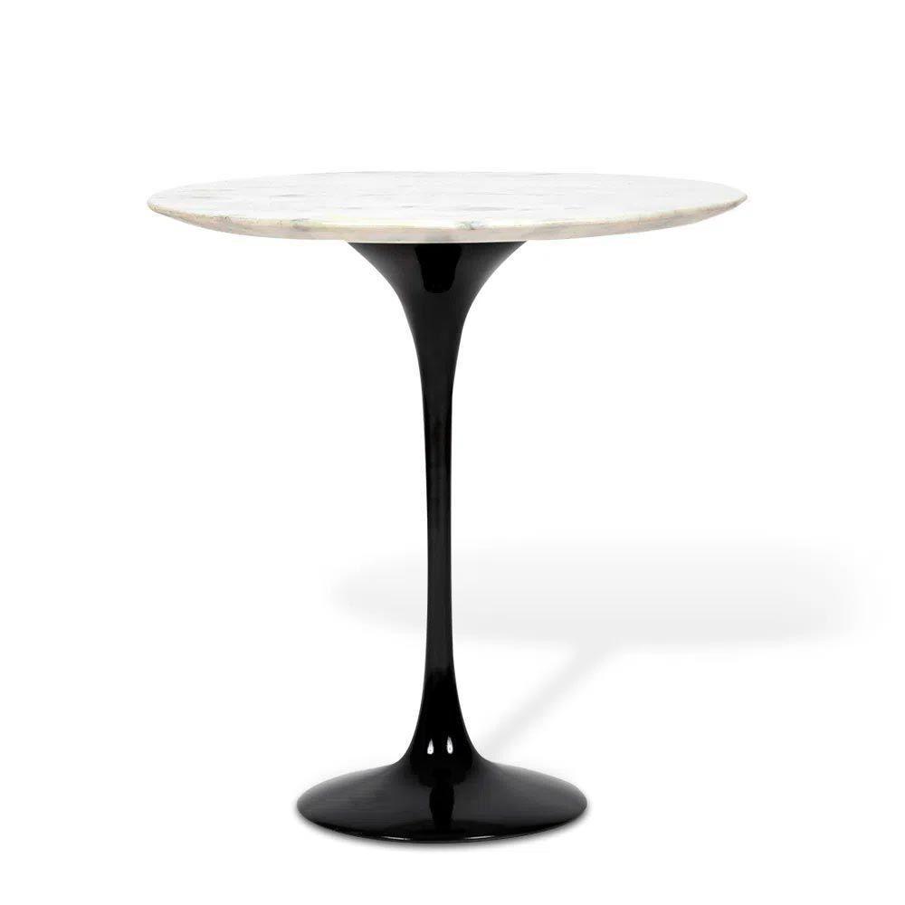 Mesa Saarinen Lateral Espírito Santo 51cm - Base Preta - 2