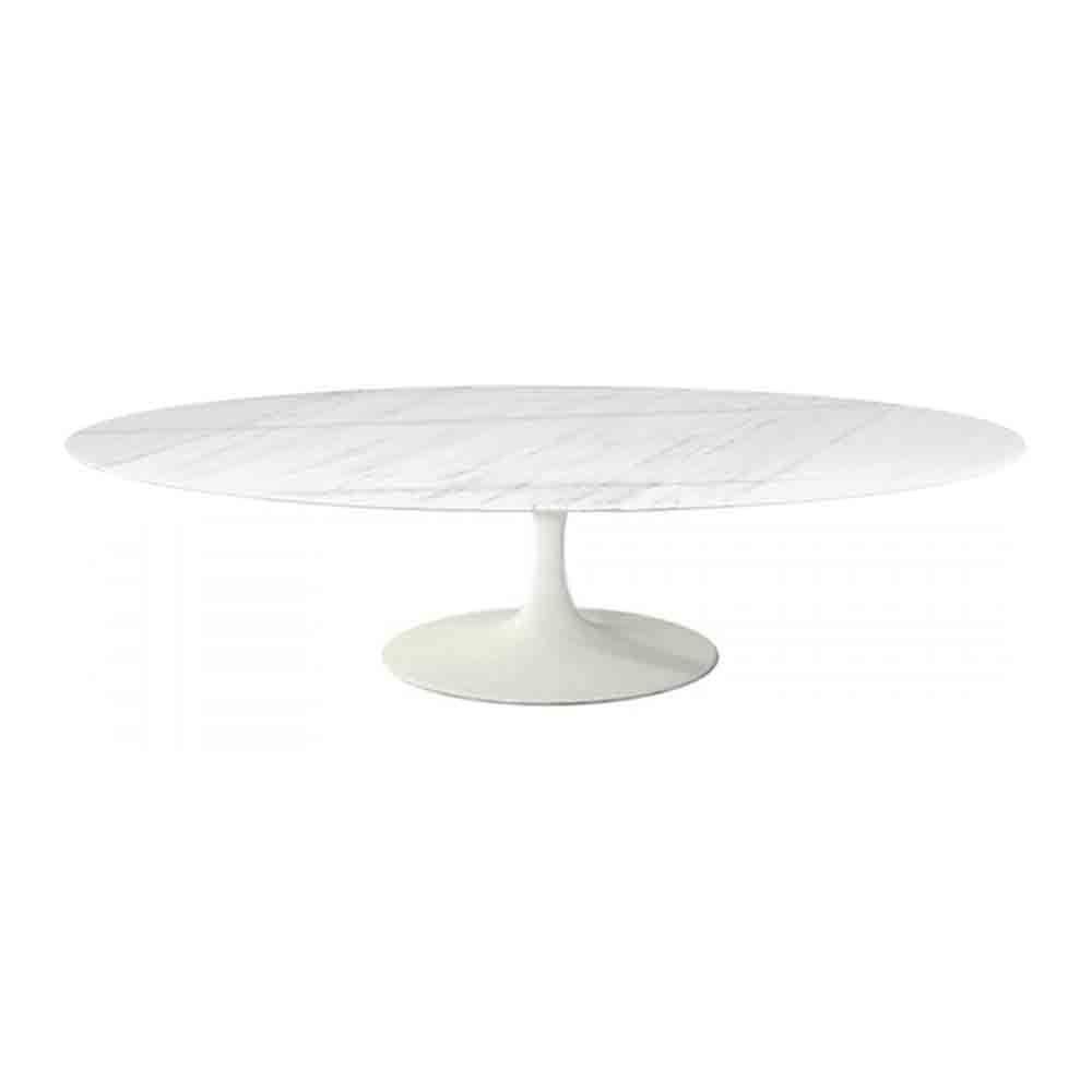 Mesa Saarinen Oval Centro Espirito Santo 120x80cm - Base Branca - 1