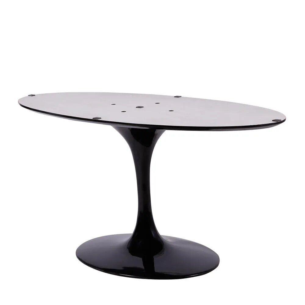 Mesa Saarinen Oval Freijó 120x80cm - Base Preta - 2