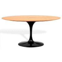 Mesa Saarinen Oval Freijó 120x80cm - Base Preta - 1