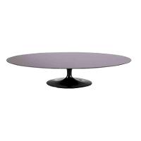 Mesa Saarinen Oval Centro São Gabriel 135x90cm - Base Preta - 1