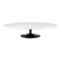 Mesa Saarinen Oval Centro Espirito Santo 135x90cm - Base Preta - 1