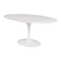 Mesa Saarinen Oval Espírito Santo 160x90cm - Base Branca - 1