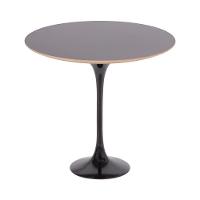 Mesa Saarinen Lateral Fórmica Preta 51cm - Base Preta - 1
