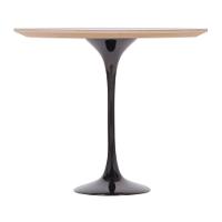 Mesa Saarinen Lateral Fórmica Preta 51cm - Base Preta