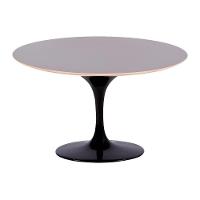 Mesa Saarinen Oval Fórmica Preta 180x100cm - Base Preta - 1