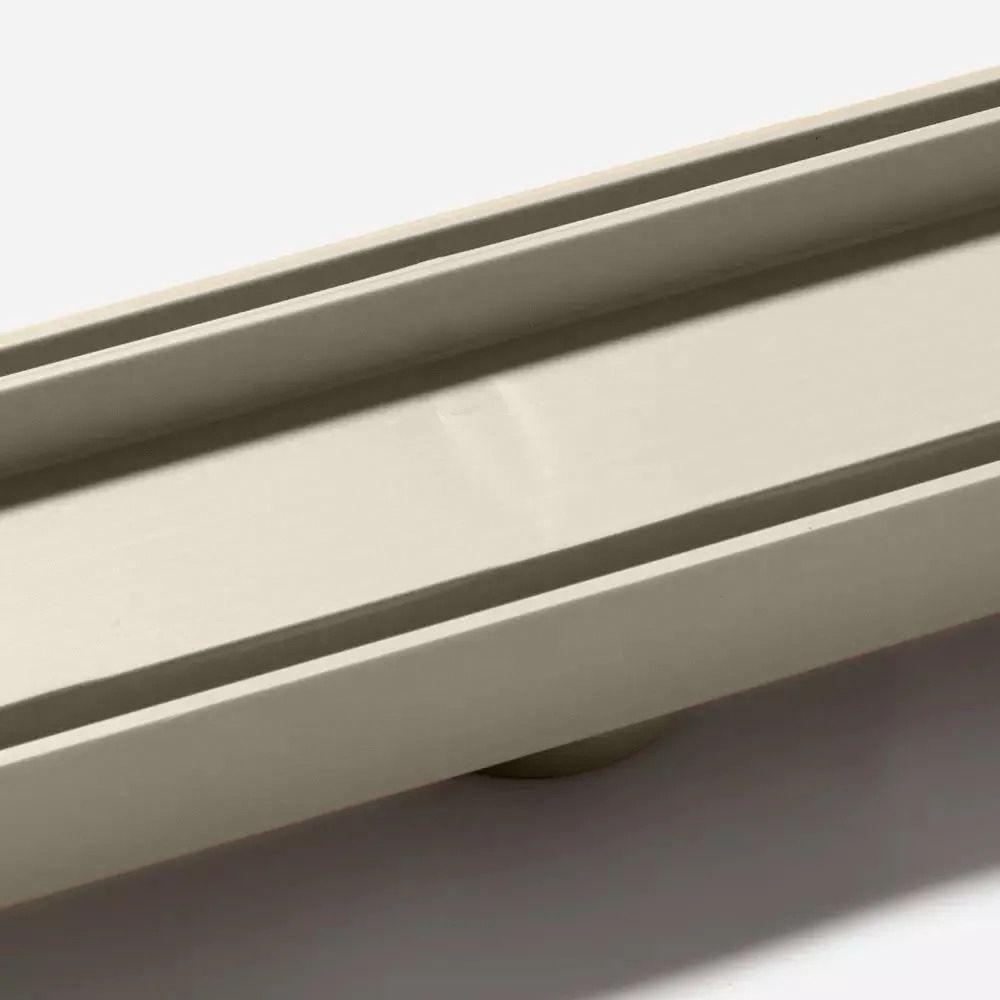 Ralo Oculto Linear De Embutir 5x50 Para Porcelanato Bege - 4
