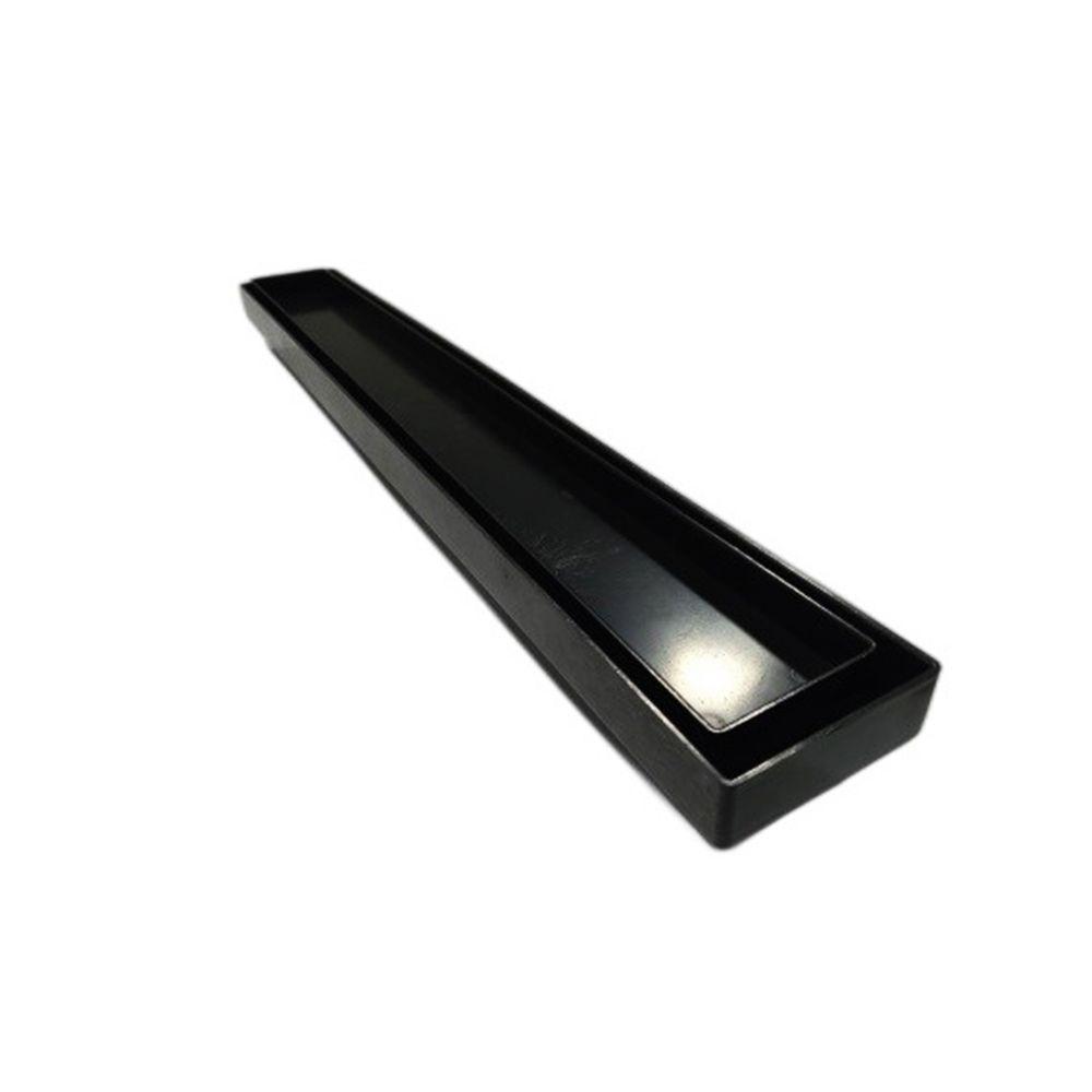 Ralo Oculto Linear De Embutir 5x50 Para Porcelanato Preto - 3