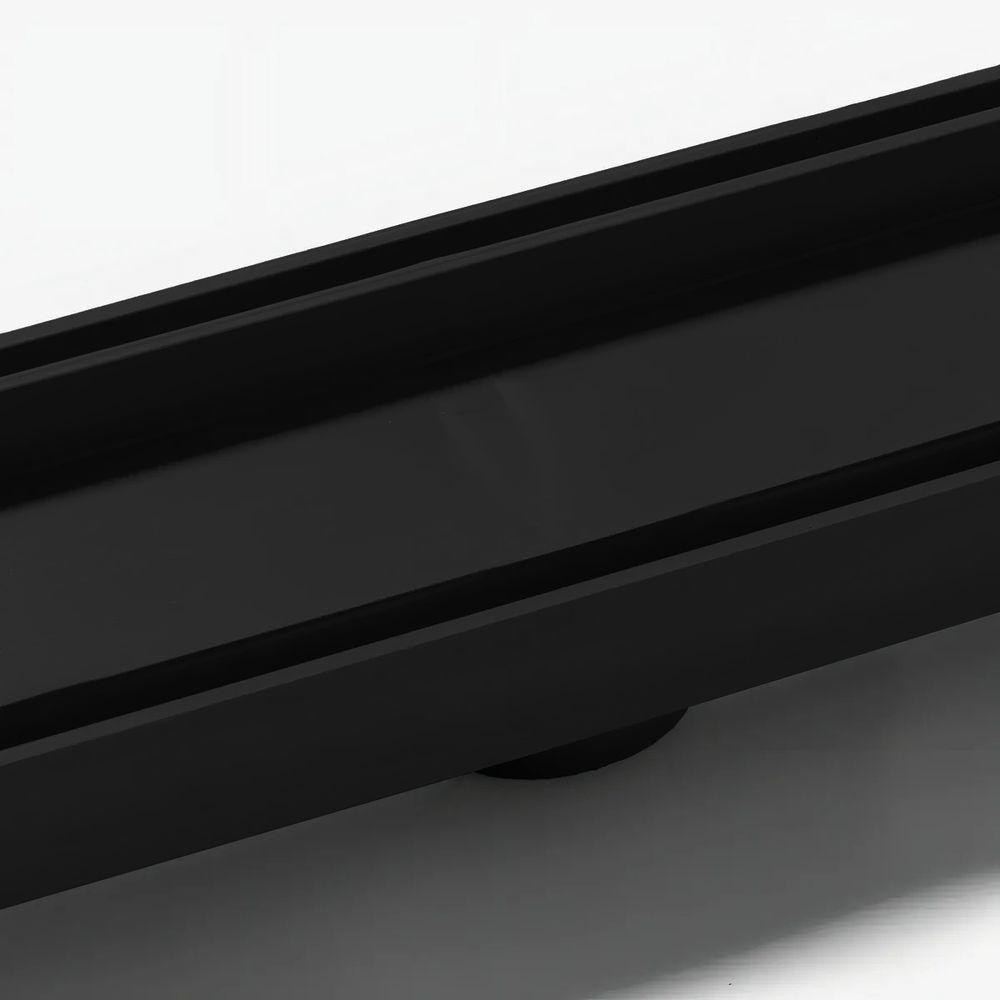 Ralo Oculto Linear De Embutir 5x50 Para Porcelanato Preto - 4