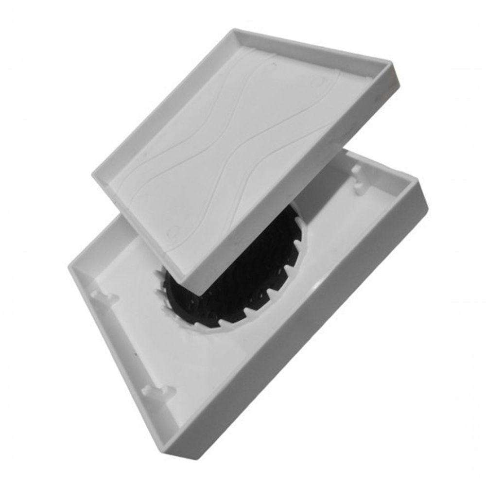 Ralo Oculto 15x15 Invisivel Para Piso Porcelanato Branco - 1