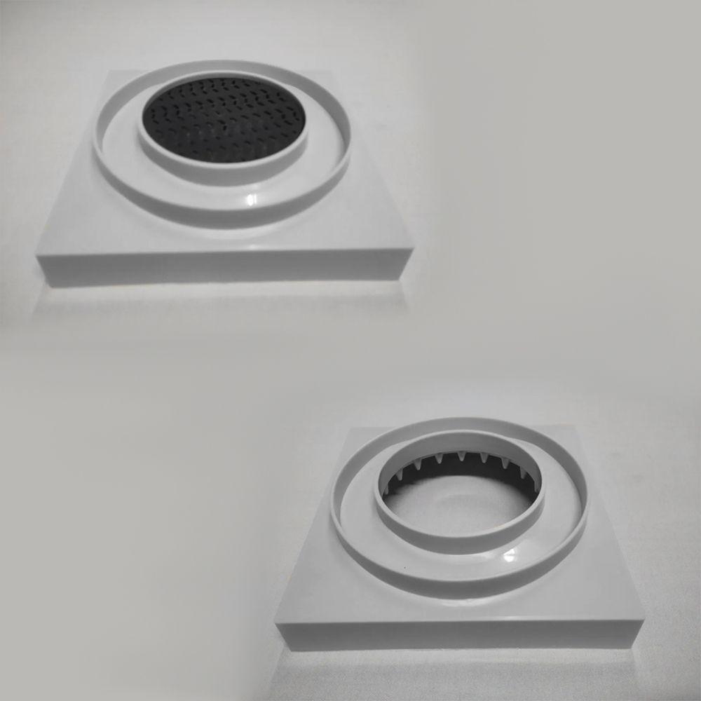 Ralo Oculto 15x15 Invisivel Para Piso Porcelanato Branco - 6