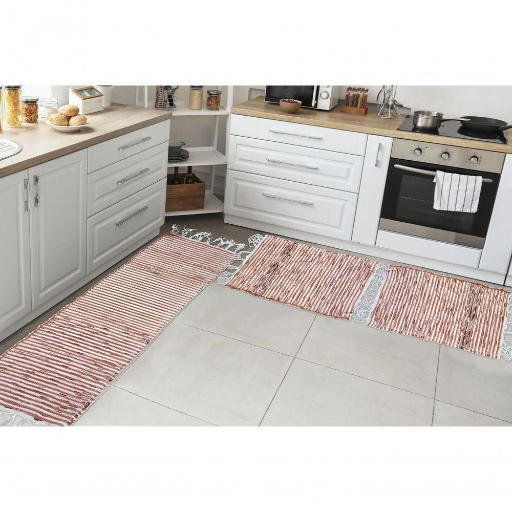 Jogo Mexicano Passadeira Cozinha Lavabo Kit 3 Pçs Modelos Tons Marrons - 2