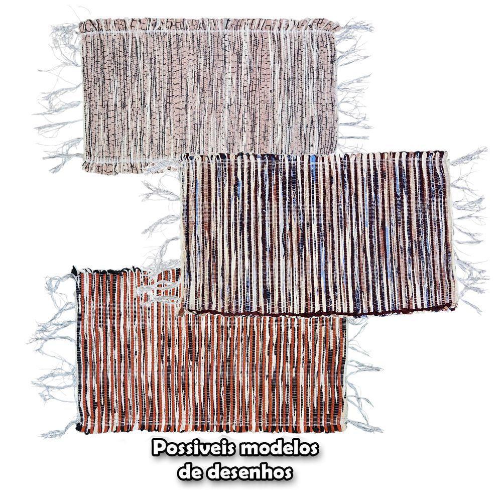 Jogo Mexicano Passadeira Cozinha Lavabo Kit 3 Pçs Modelos Tons Marrons - 4