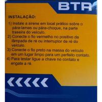 Sirene BTR Marcha Ré 12V Alarme Som Intermitente 10W - 5