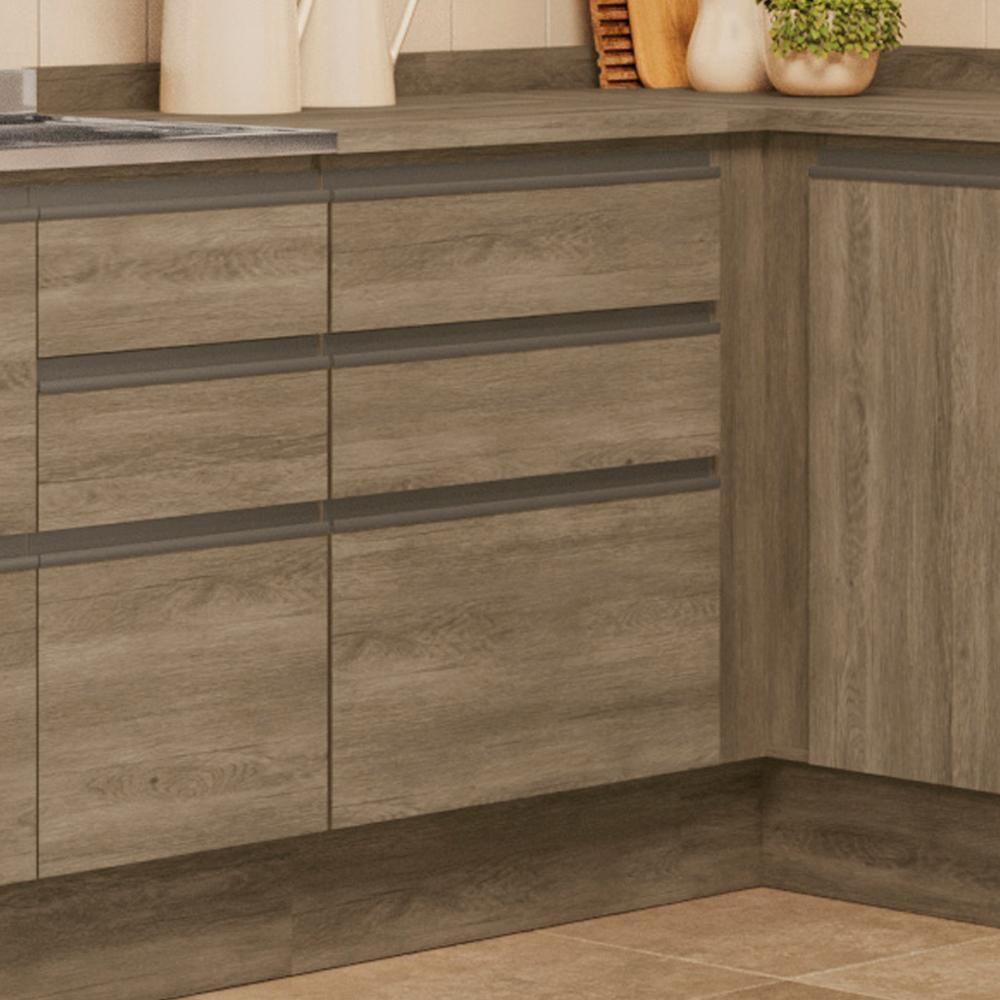 Balcao Com Tampo 3 Gavetas 60 Cm Maxxi G743 Kappesberg Nogal - 2