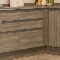 Balcao Com Tampo 3 Gavetas 60 Cm Maxxi G743 Kappesberg Nogal - 2