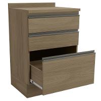Balcao Com Tampo 3 Gavetas 60 Cm Maxxi G743 Kappesberg Nogal - 6
