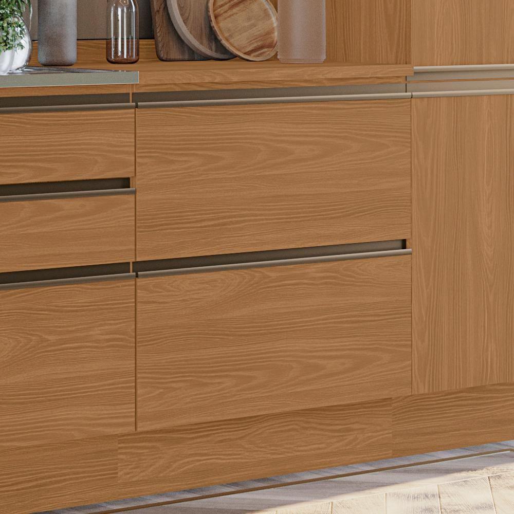 Balcao Com Tampo 80 Cm 2 Gavetas Mdp Maxxi G755 Kappesberg Canela - 2