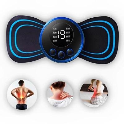 Mini Massageador Elétrico EMS Sem Fio Portátil Recarregável Dor Pescoço Coluna Pernas
