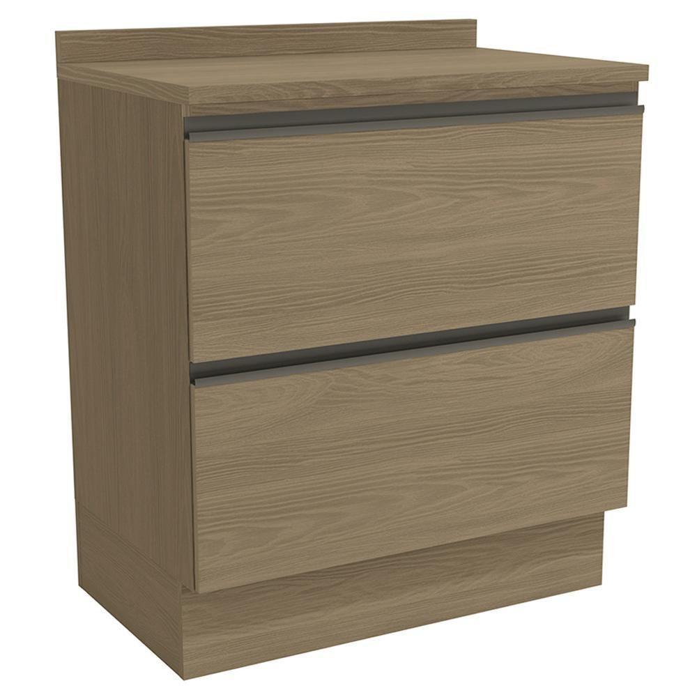 Balcao Com Tampo 80 Cm 2 Gavetas Mdp Maxxi G755 Kappesberg Nogal - 1