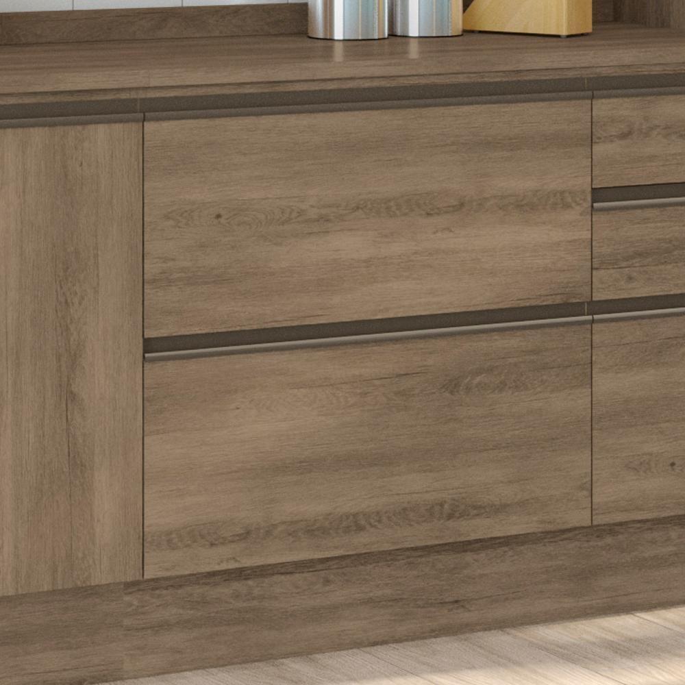 Balcao Com Tampo 80 Cm 2 Gavetas Mdp Maxxi G755 Kappesberg Nogal - 2