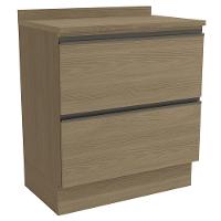 Balcao Com Tampo 80 Cm 2 Gavetas Mdp Maxxi G755 Kappesberg Nogal - 1