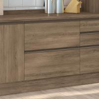 Balcao Com Tampo 80 Cm 2 Gavetas Mdp Maxxi G755 Kappesberg Nogal - 7