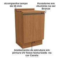 Balcao Com Tampo 1 Porta 60 Cm Maxxi G742 Kappesberg Canela - 3
